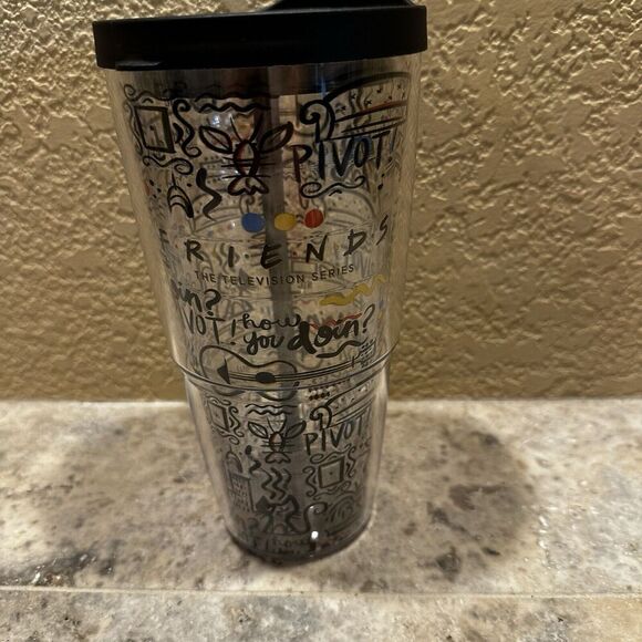 Tervis Friends Pattern Made in USA Double Walled Insulated Travel Tumbler 24 Oz - Picture 2 of 5